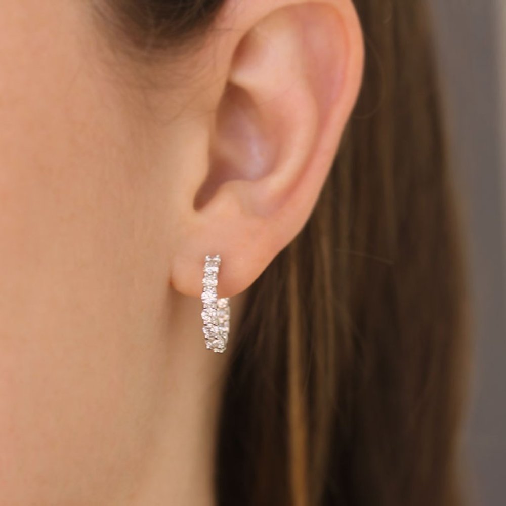 Diamond Hoop Earrings